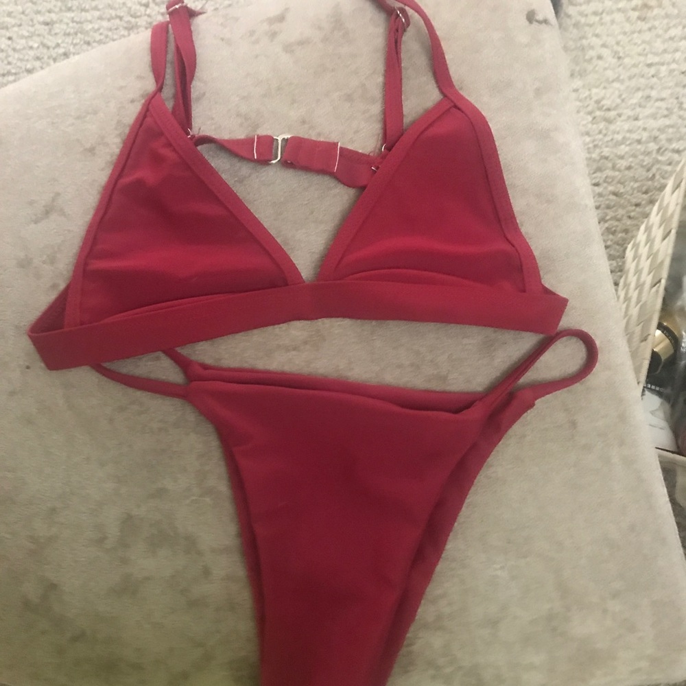 Burgundy bikini!